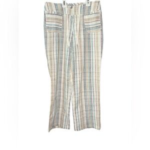 Sundance Striped Cotton casual beachy striped pants, sz s
